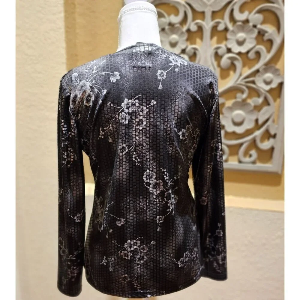 Vintage Artex Fashions Y2K  2 pc S Animal Print Long Sleeve W Cutout Neckline - Picture 2 of 14